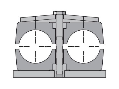 Picture of Inch Standard Twin Series 100R1 Hose Clamp Halves - H5205/205-PP