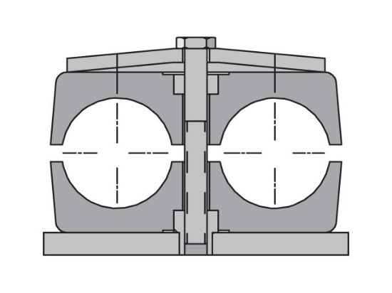 Picture of Inch Standard Twin Series 100R1 Hose Clamp Halves - H5205/205-PP