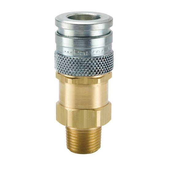 Picture of High Flow, Push to Connect, Air Tool Quick Couplings (pneumatic) Industrial Interchange - HF Series Couplers - HF-251-6MP-S