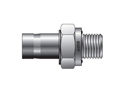 Picture of A-LOK Metric Tube BSPP Tube End Male Adapter - M MA R - M10MA1/2R-B