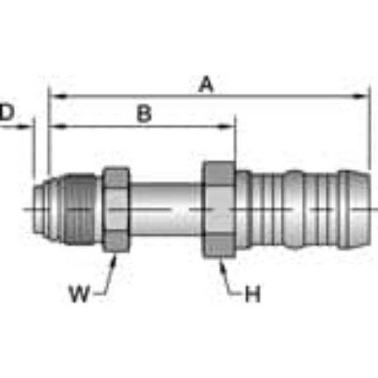 Picture of A/C Clip Air Conditioning Hose Fitting- 1A Series Fittings - S51A-10-12