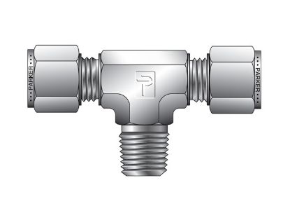 Picture of CPI Metric Tube NPT Male Tee - SBZ - SBZ 6-6-1/4-SS