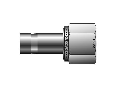 Picture of CPI Metric Tube BSPP Female Adapter - T2HG R - T2HG 10-1/2R-B