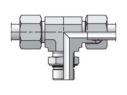 Picture of EO/EO-2 Tee, Adjustable Branch - TEE-UNF - TEE08ZL7/16UNFCF