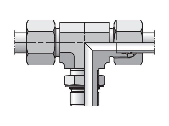 Picture of EO/EO-2 Tee, Adjustable Branch - TEE-UNF - TEE12ZL9/16UNFCF