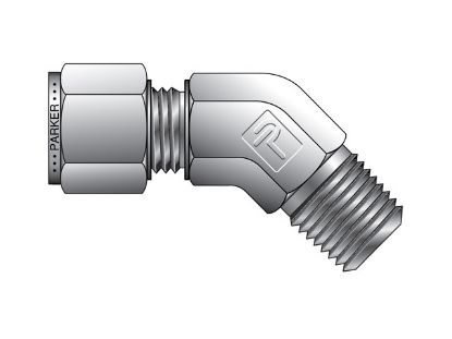 Picture of CPI Metric Tube NPT Male 45° Elbow - VBZ - VBZ 10-1/4-B