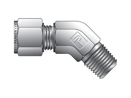 Picture for category CPI Metric Tube NPT Male 45° Elbow - VBZ