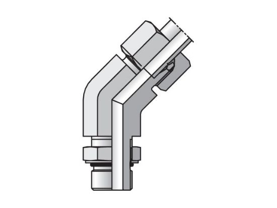 Picture of EO/EO-2 45° Elbow, Adjustable - VEE-UNF - VEE08L7/16UNFCF
