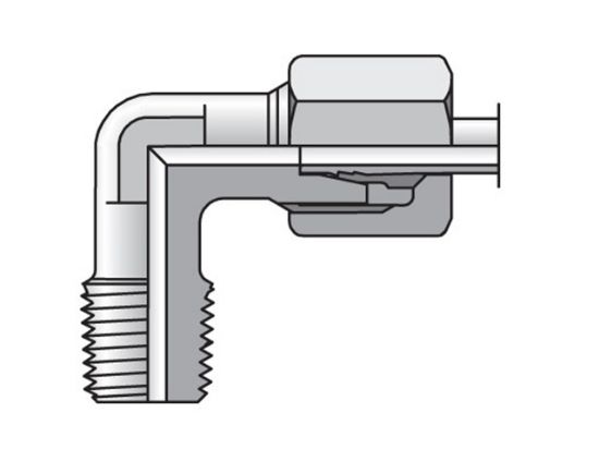 Picture of EO/EO-2 90° Elbow, Male Connector - WE-R keg - WE06LLRMS