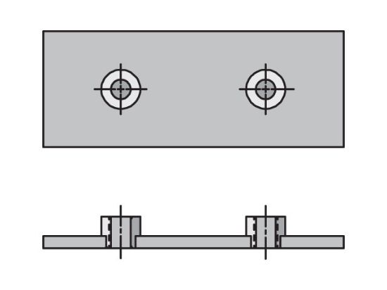 Picture of Inch Standard Series WPE Weld Plate Elongated - WPE-1