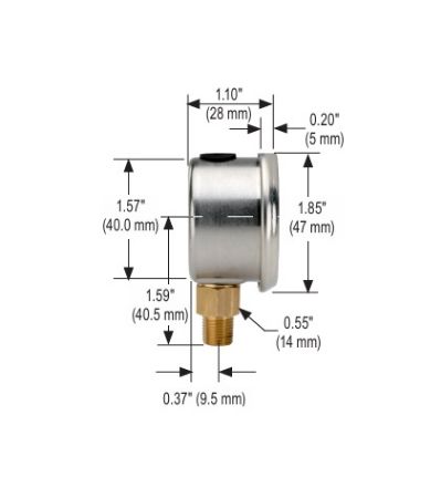 Picture for category 900 Series Acrylonitrile Butadiene Styrene (ABS) and Stainless Steel Liquid Filled Pressure Gauges