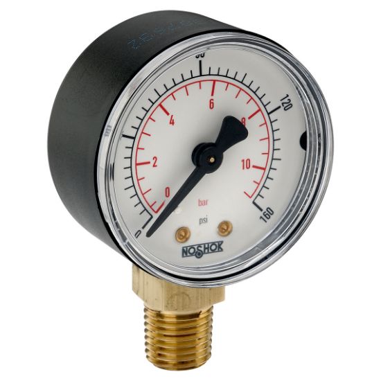 Picture of 20-100-200-psi/kPa - 100 Series Acrylonitrile Butadiene Styrene (ABS) and Steel Case Dry Pressure Gauges