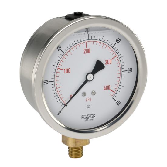 Picture of 40-901-30-vac/kPa - 900 Series Acrylonitrile Butadiene Styrene (ABS) and Stainless Steel Liquid Filled Pressure Gauges